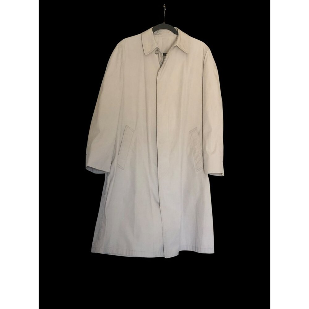 London Fog Mens Khaki Lightweight Trench Coat Size 38L Classic Fit